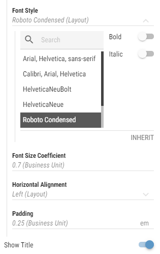 Font Style Options